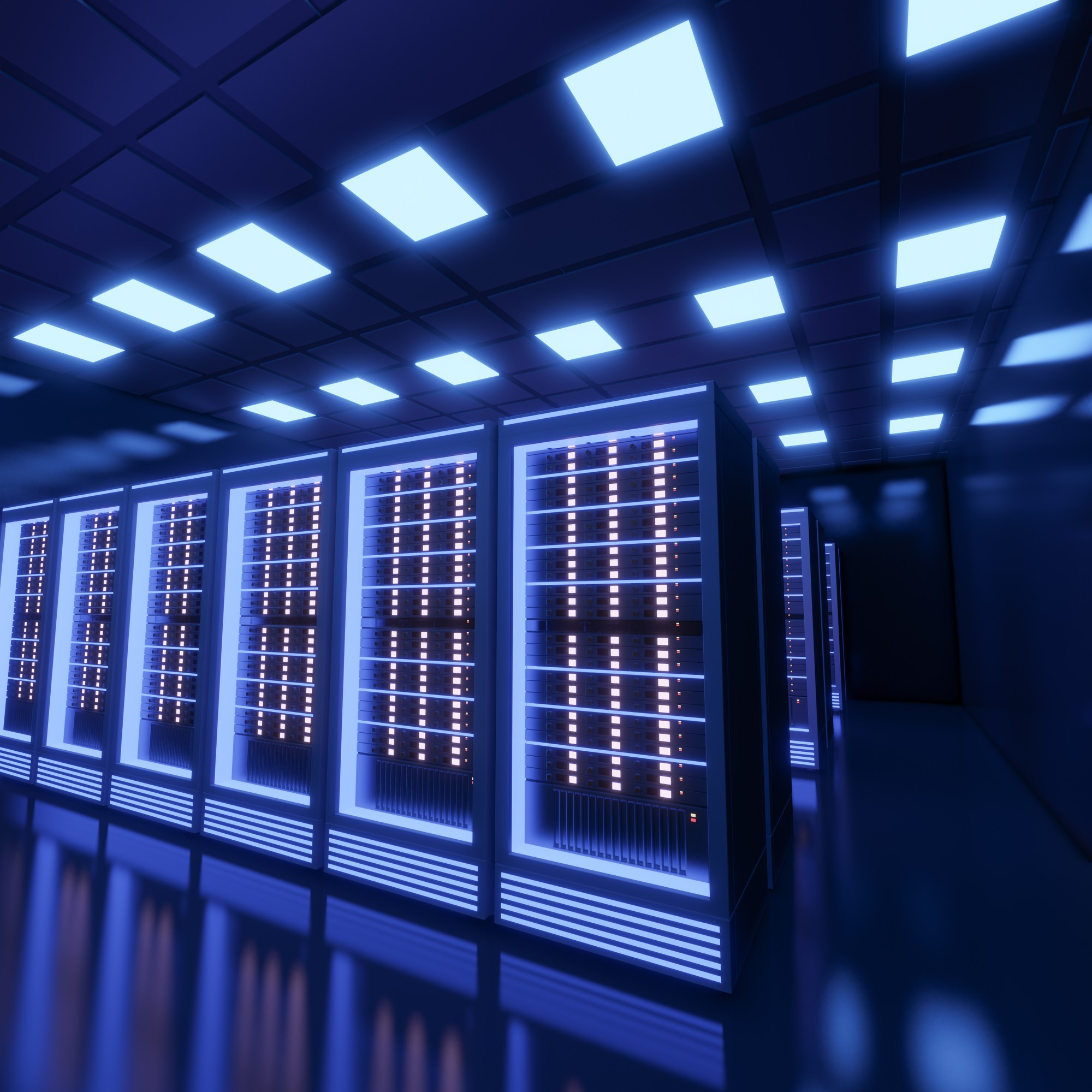 Modern data centre server infrastructure supporting mission critical technical project management and commissioning