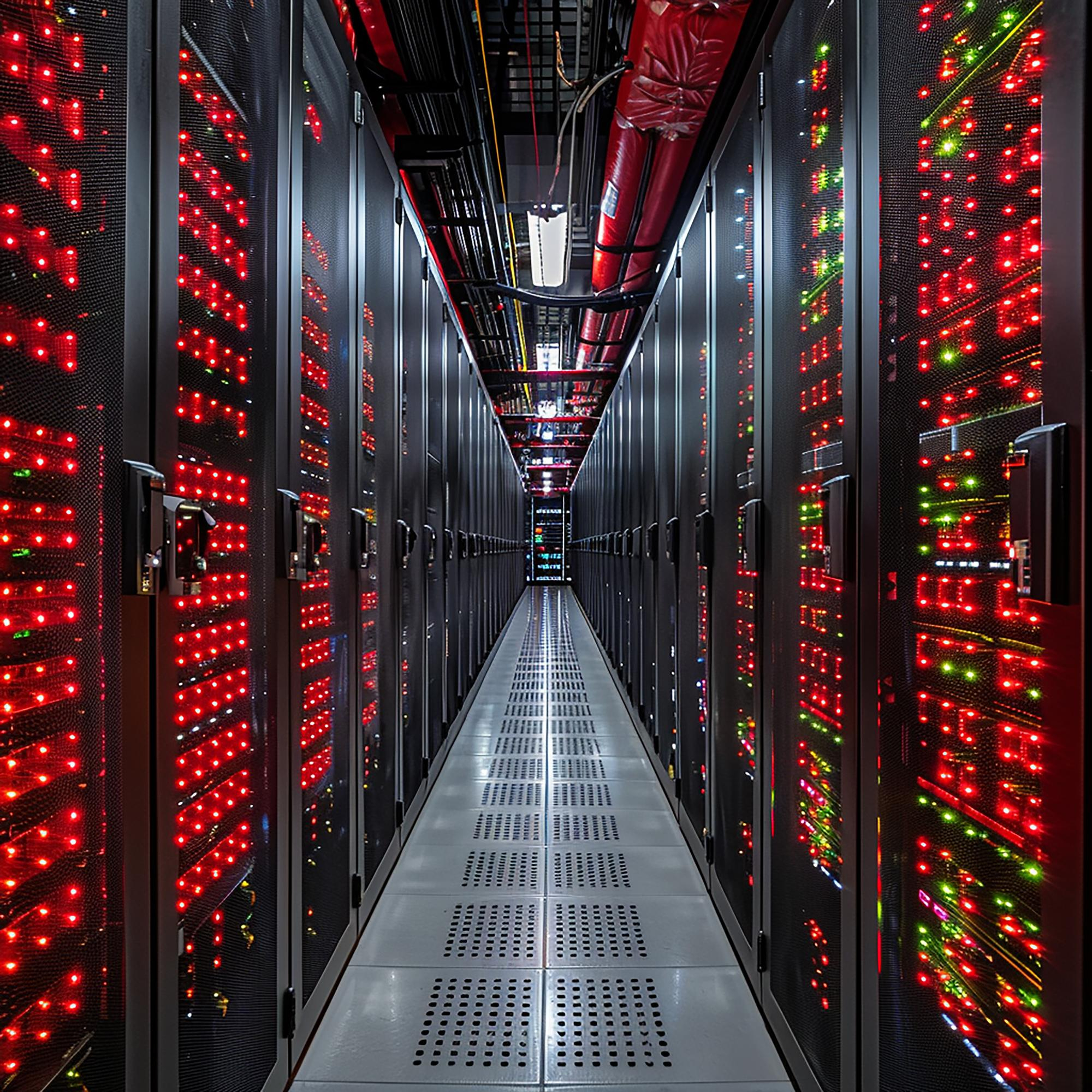 Enterprise data centre server racks supporting mission critical infrastructure commissioning and technical management